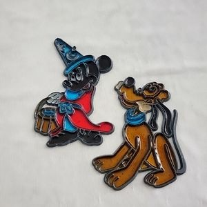 Disney stained glass sun catchers | Wizard Mickey & Pluto